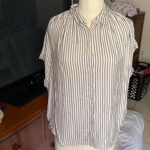 Madewell stripped button down blouse